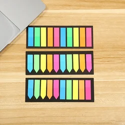 200 Sheets Color Stickers Transparent Fluorescent Index Tabs Flags Sticky Note Page Bookmark School Office Supplies Stationery