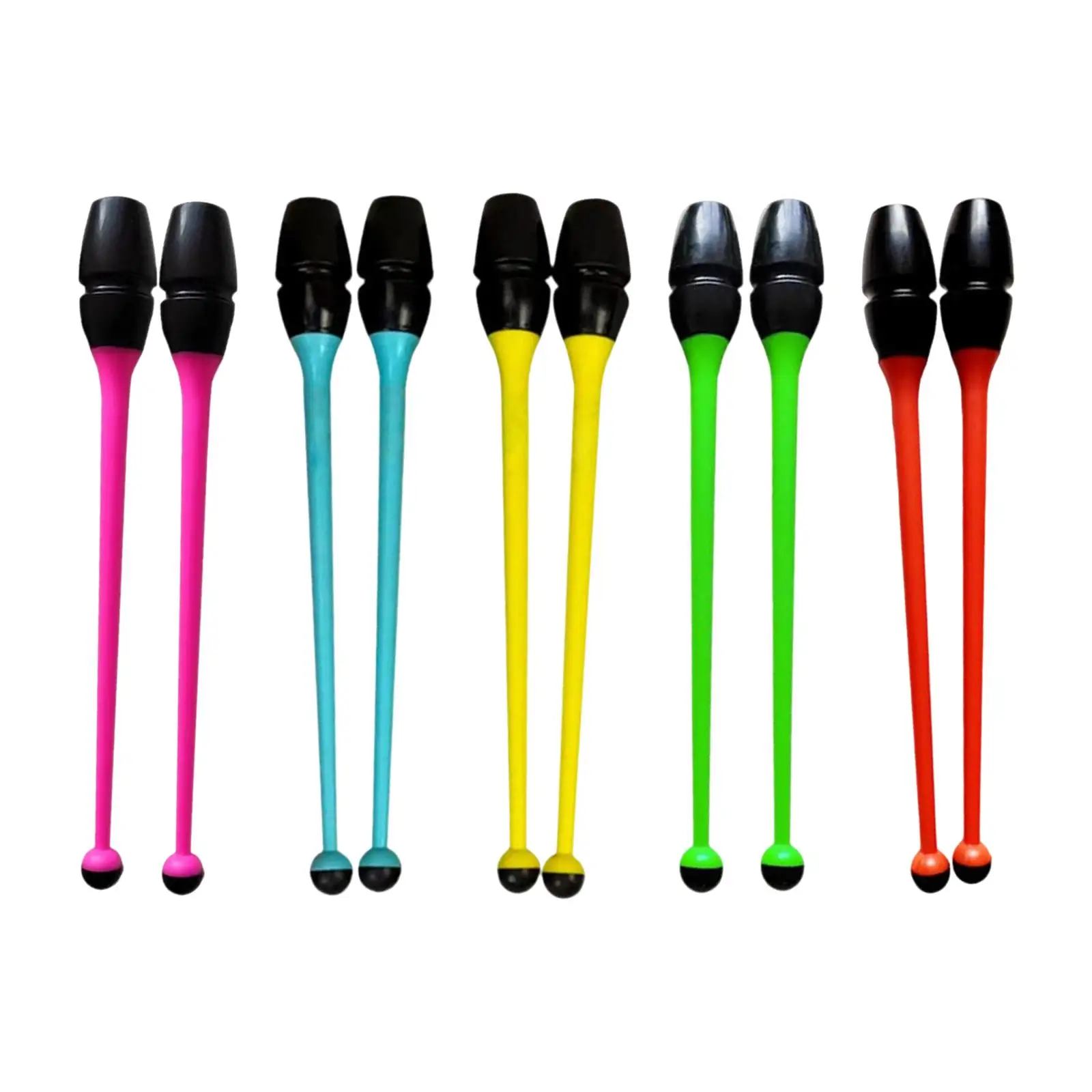 2x Gymnastics Sticks,Rubber,Tool,41cm Length Twirling Artistic Exercise Dance Gymnastics Training Equipment Connectable Rhytmic