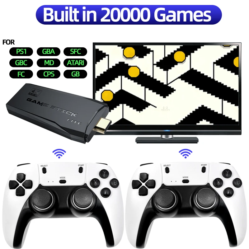 M8 Lite Retro Game Stick Video Game Console Built in 20000 Games for MAME SFC