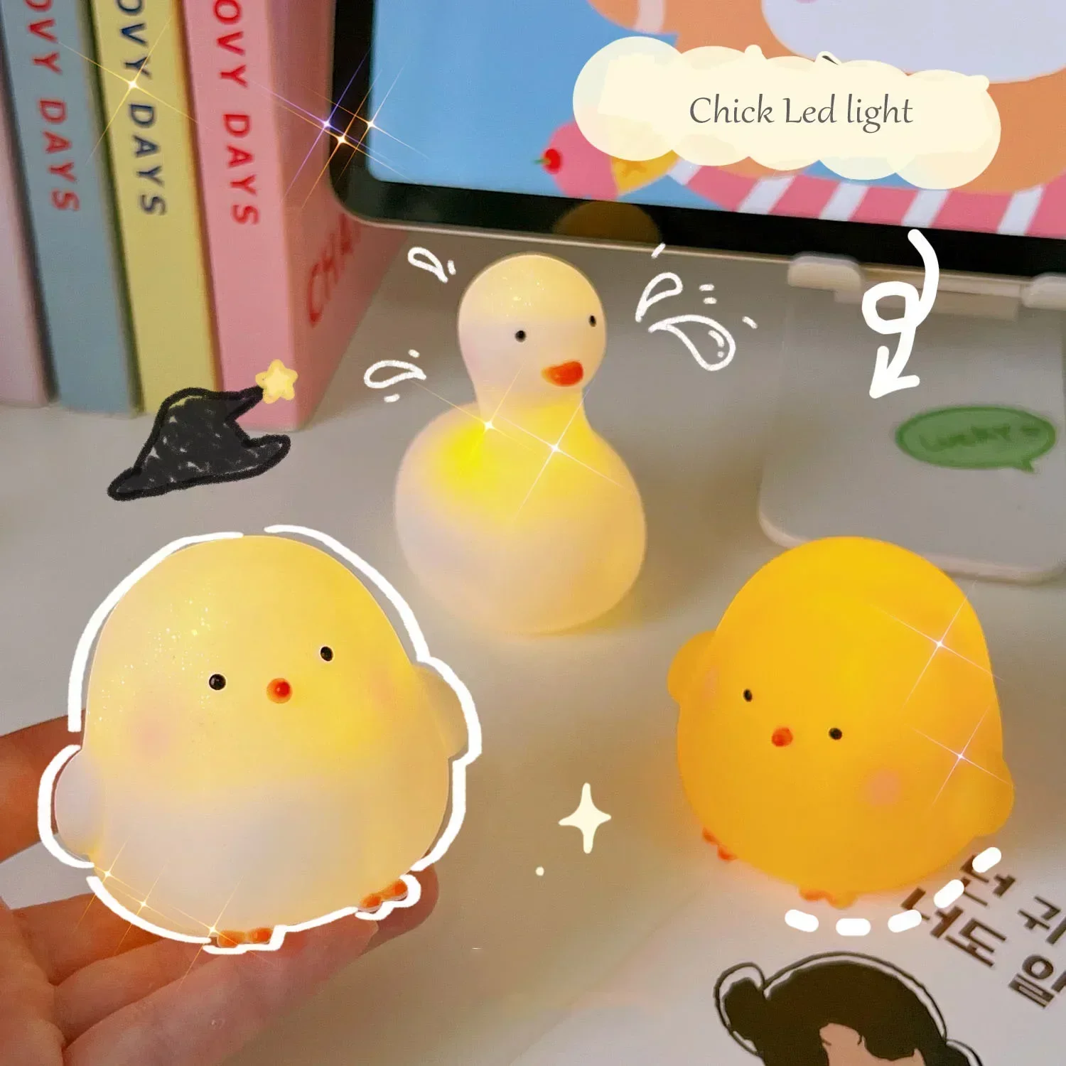 Animal Cartoon Duck Chicken Led For Soft Light Night Baby Children Kid Bedroom Decorative Lighting Home Decoration