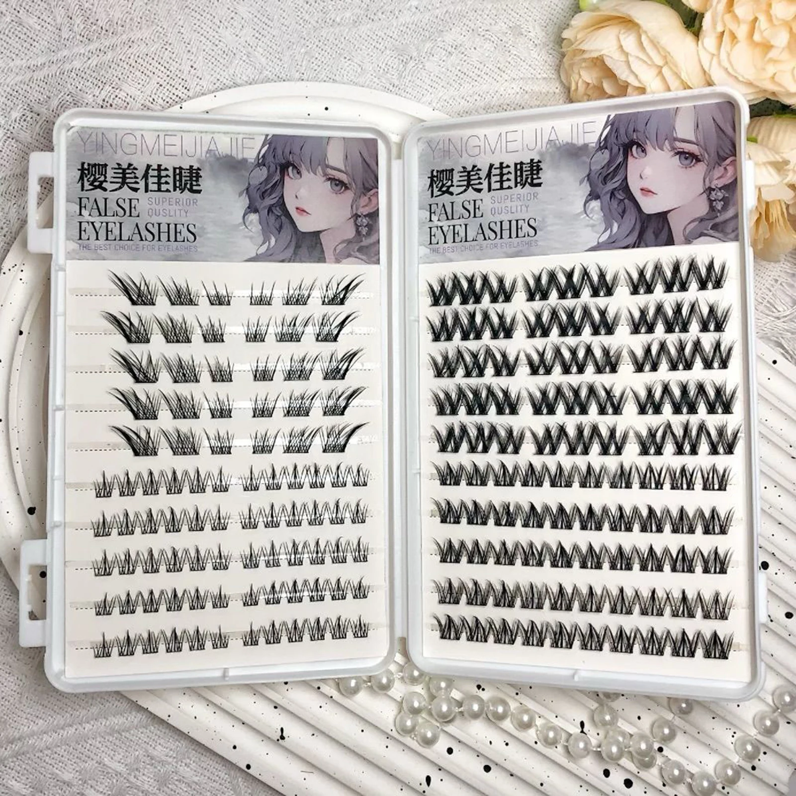 Mix Style Self Adhesive False Eyelashes DIY No Glue Needed Lash Cluster Reusable Glue-free Eyelash Natural Manga Lash Extension