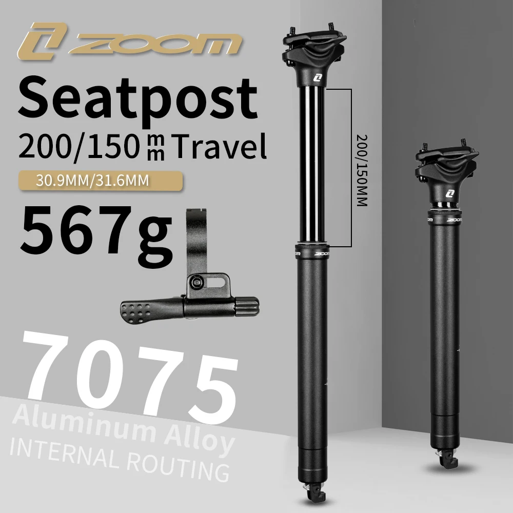 

ZOOM велосипедный подседельный штырь-капельница 30,9/31,6 мм диаметр 150/200 мм дорожный алюминиевый сплав для MTB дорожный велосипед аксессуары для велоспорта