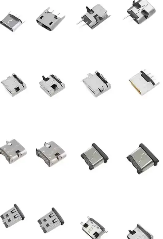 240PCS Connector Assortment Kit 24 Types USB For Smd Female Socket Component Direct Fitting For Electronics Repair
