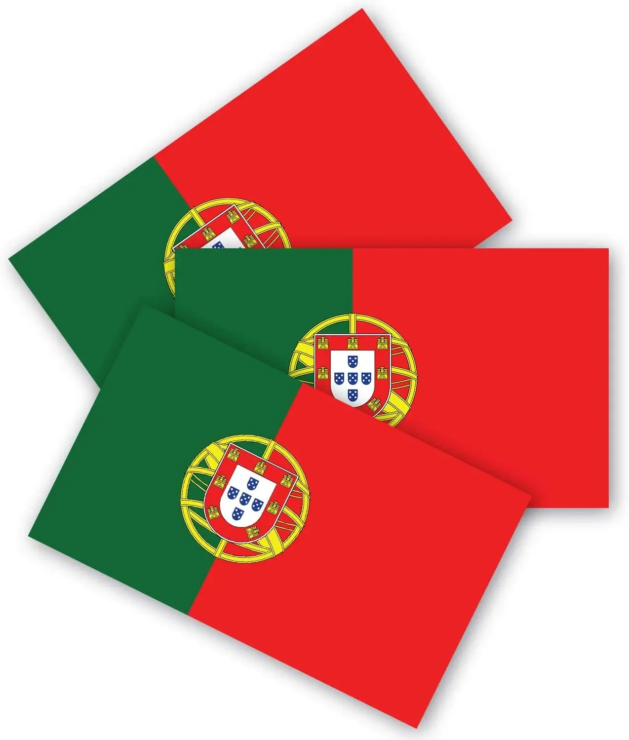 Portugal Flag Stickers Suitable for Car Motos doors and windows Computer Sticker Trolley Case Wall Bumper Waterproof