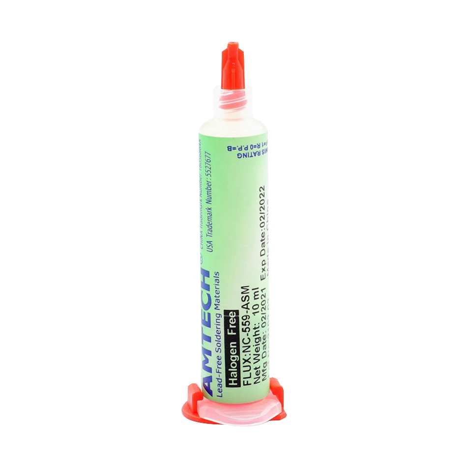 100%AMTECH  NC-559-ASM Flux paste lead-free solder paste solder flux + 3pcs Needles