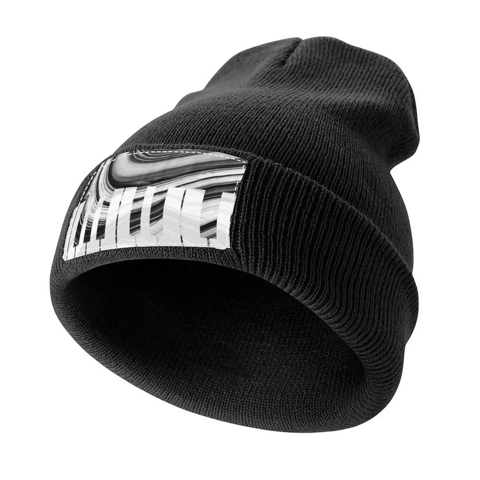 

Marbled Music Art - Piano Keys - Sharon Cummings Knitted Cap Hat Luxury Brand Bobble Hat Caps For Women Men's