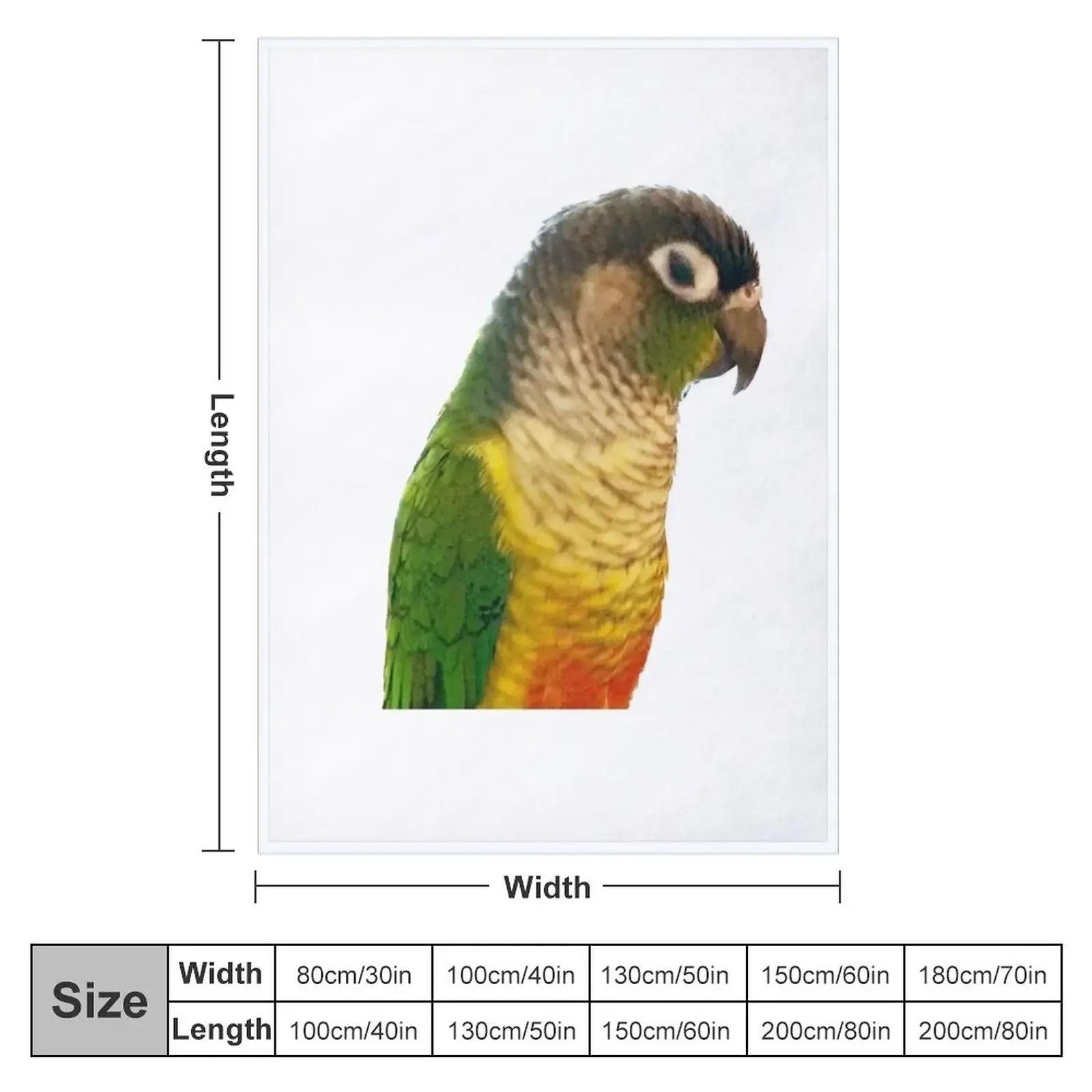 Green Cheek Conure Throw Blanket Softest Luxury Throw warm winter Blankets