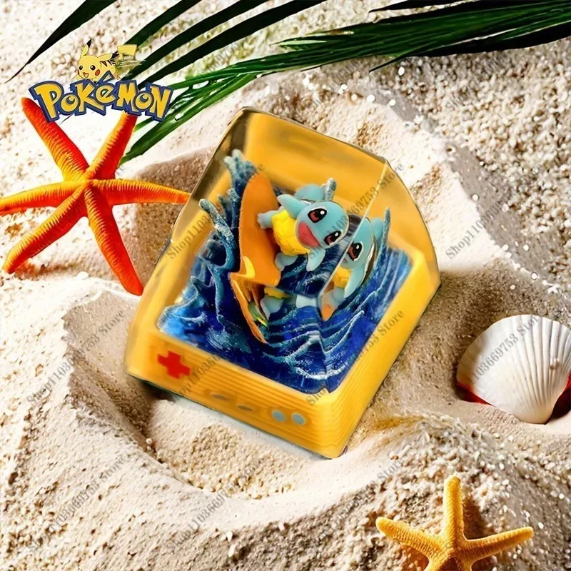 

Кепки для ключей с покемоном Gengar Eevee, кепки для ключей с перекрестными валами, Пикачу, путешествия, новинка, милая стерео иллюстрация, механическая клавиатура, кепка для ключей из смолы