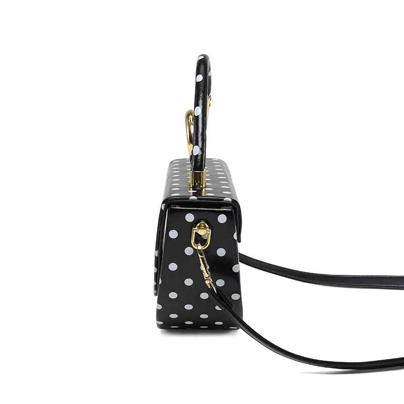 Designer Kleine Satteltasche mit Kurzem Henkel, Handtasche, Modische Polka-Dot Schultertasche, Y2K Trend Damen Party Clutch – Detail 8