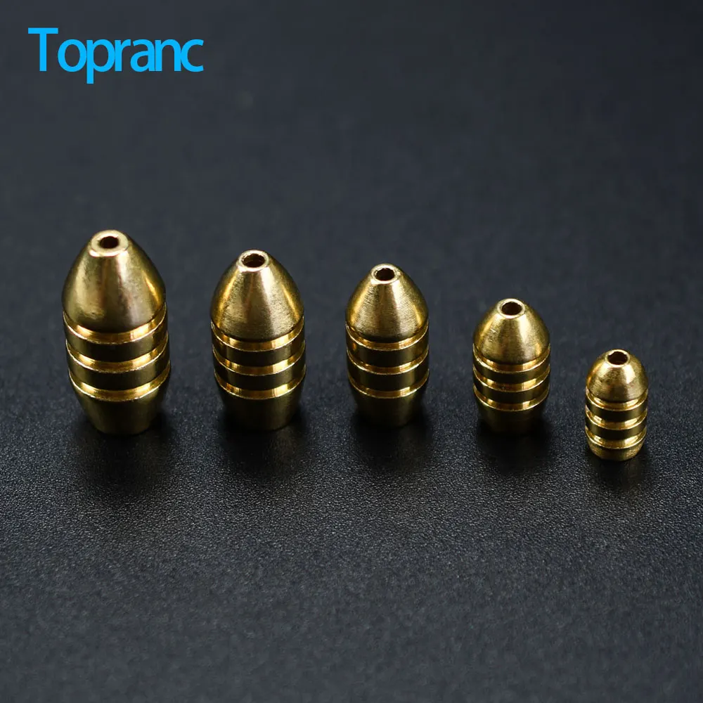 Topranc 15 Teile/paket 1,8/3,5/5/7/10g Angeln Sinker Gewichte Angeln Zubehör Hohl Kugel form Kupfer Sinker Rig