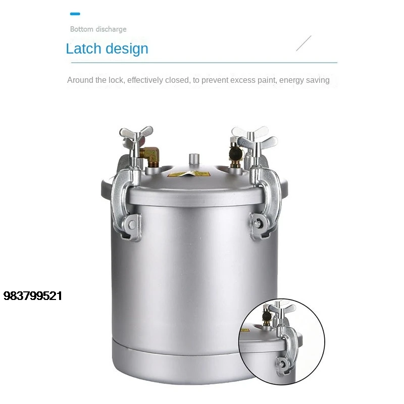 

Good Price 10L Lower Discharge Color Paint Spray Gun Pressure Cooker Tank Kit High Pressure Paint Pot Feed Spray 2.0mm No