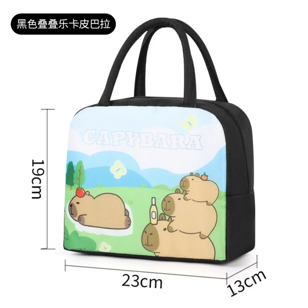 Oxford stoffen capibara lunchtas Waterdichte milieuvriendelijke cartoon lunchtas Houd temperatuur geïsoleerde lunchtas Outdoor picknick