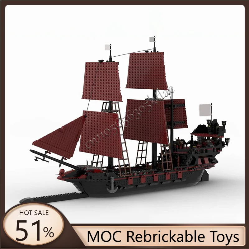 

1580 PCS MOC Customized Pirate Series Pirate Ship Model Technology DIY Puzzle Assembly Puzzle Creative Kids Toys Holiday Gifts