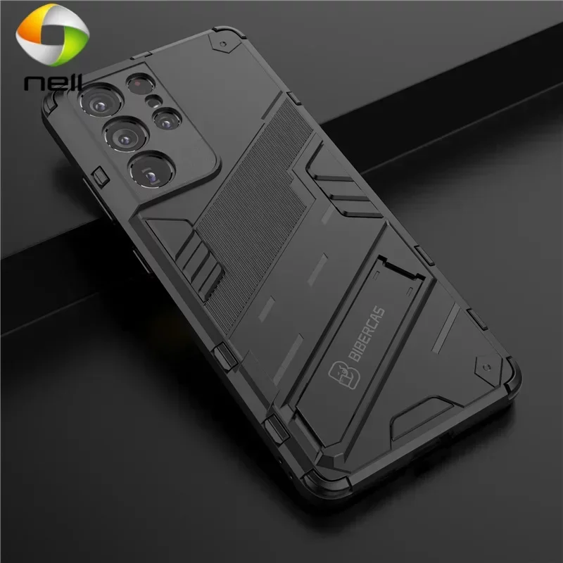 

Rugged Armor Shockproof Phone Case For Samsung Galaxy S22 Plus S23 FE S24 Ultra A33 A53 A14 A34 A54 A15 Holder Stand Back Cover