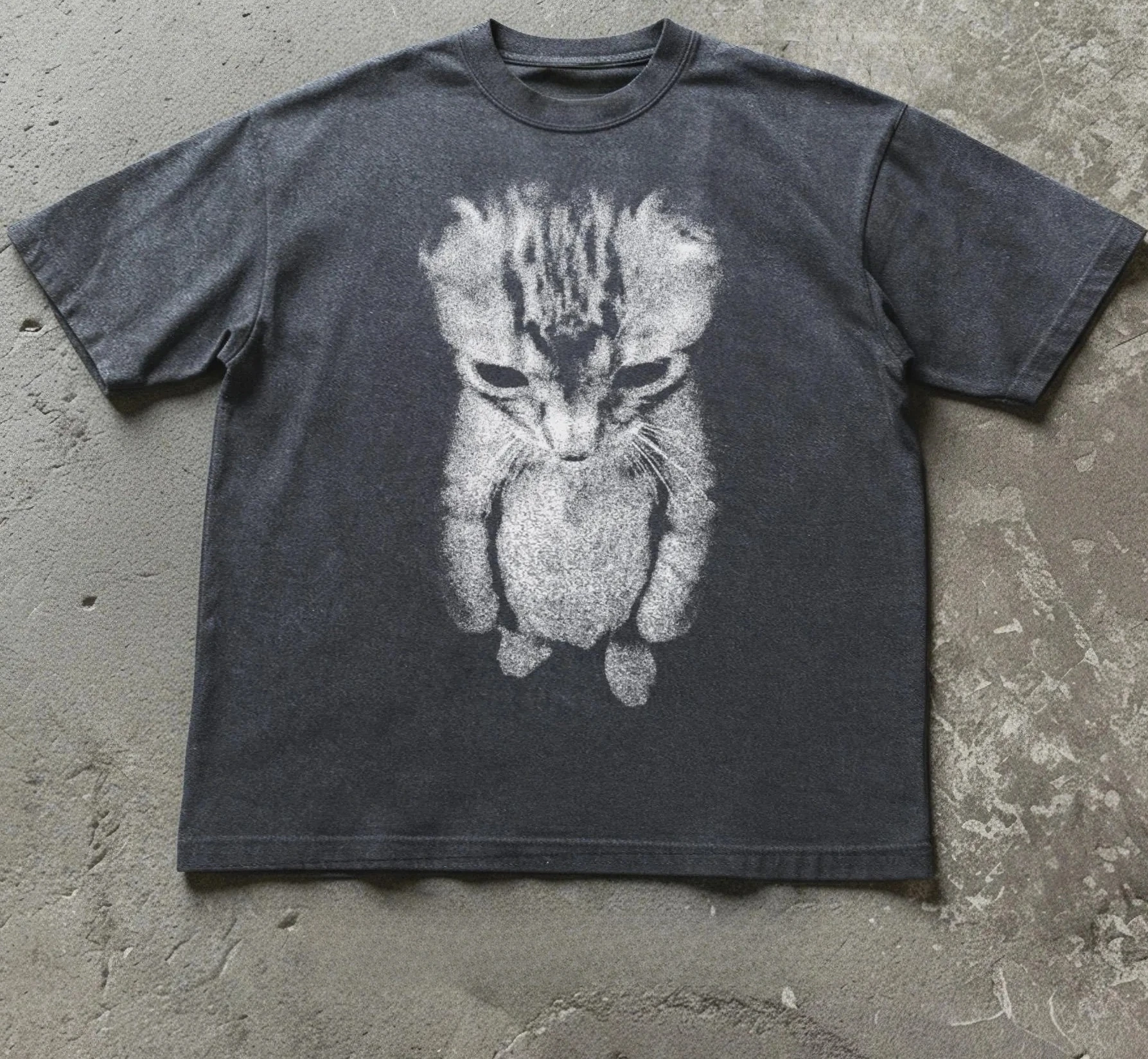 2026 New Sad Kitten Meme Set Standing Cat T-shirt Summer Men's and Women's Breathable T-shirt Top High-quality Streetwear Summer