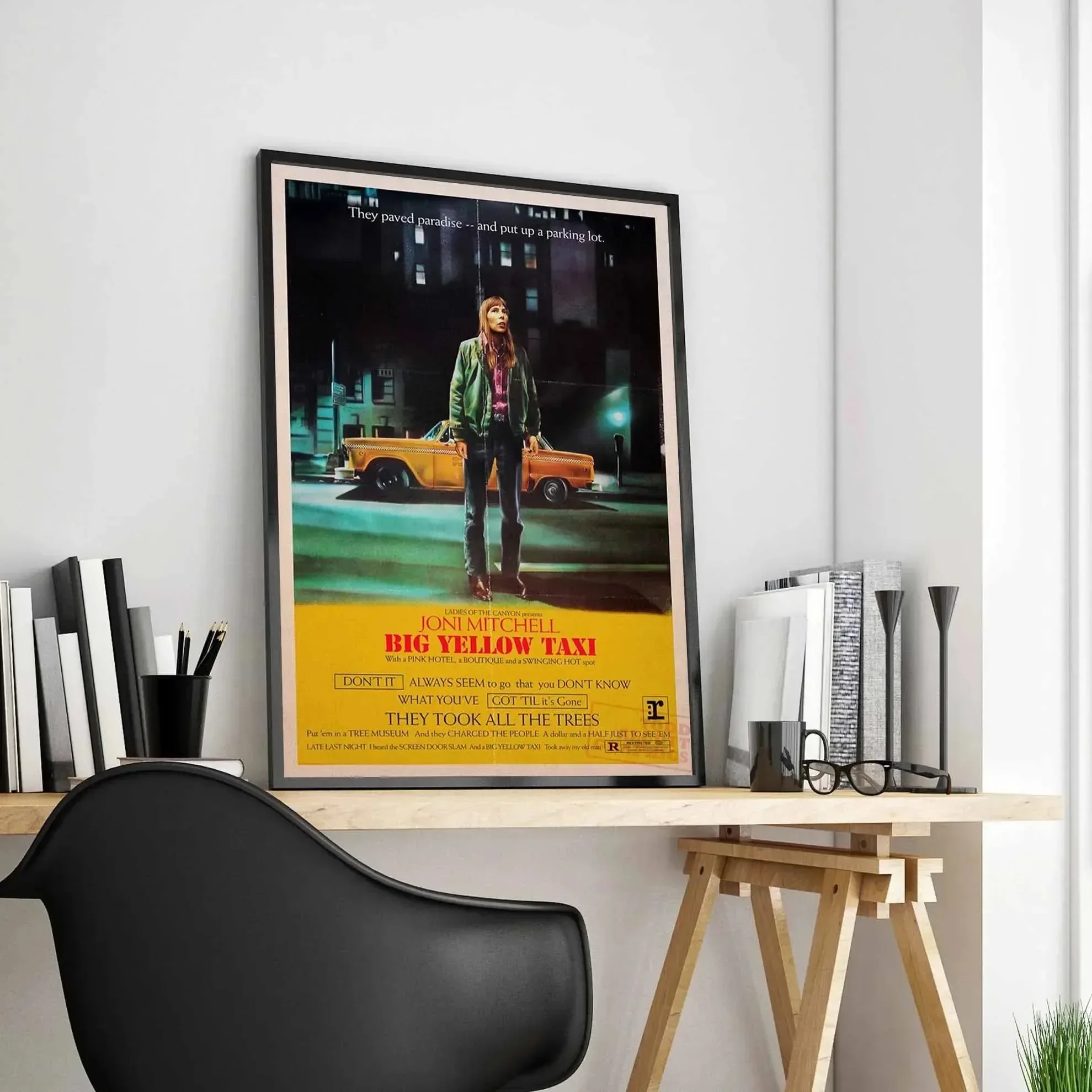 المغني الكندي جوني ميتشل الجمالية قماش اللوحة الملصقات والمطبوعات جدار صورة فنية لتزيين غرفة المعيشة