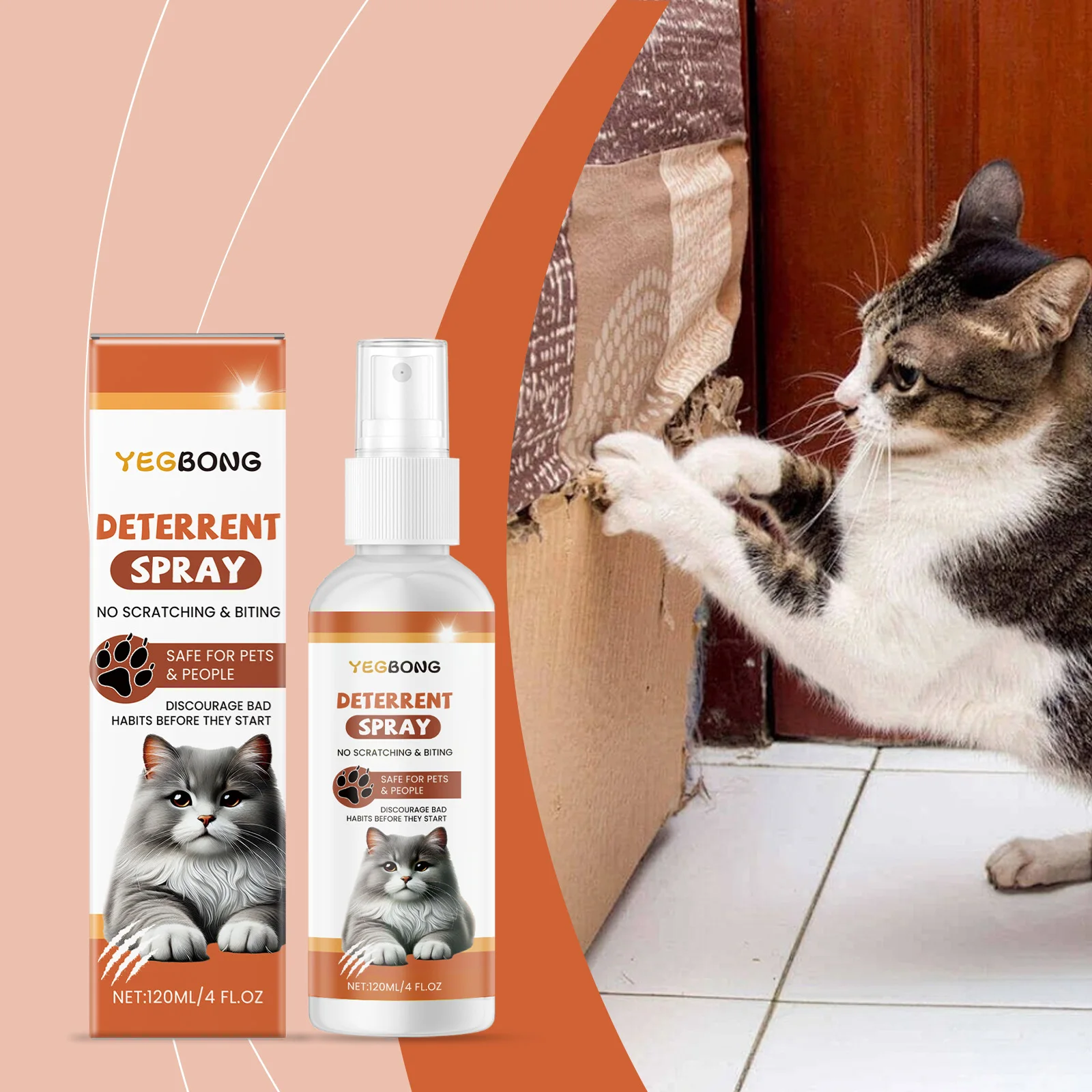 رذاذ الردع للحيوانات الأليفة توجيه الحيوانات الأليفة لتصحيح العادات السلوكية يمنع خدش الأثاث ورذاذ التبول اللاإرادي للقطط #2