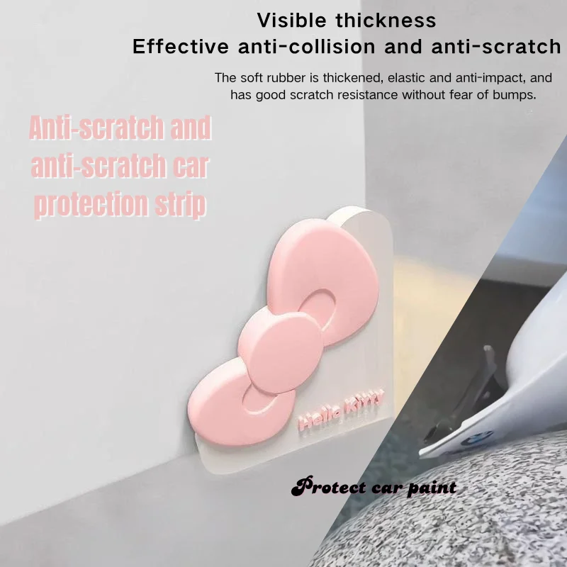 HelloKitty car door corner anti-collision sticker, door edge corner guard, anti-scratch strip, car cute decorative protection