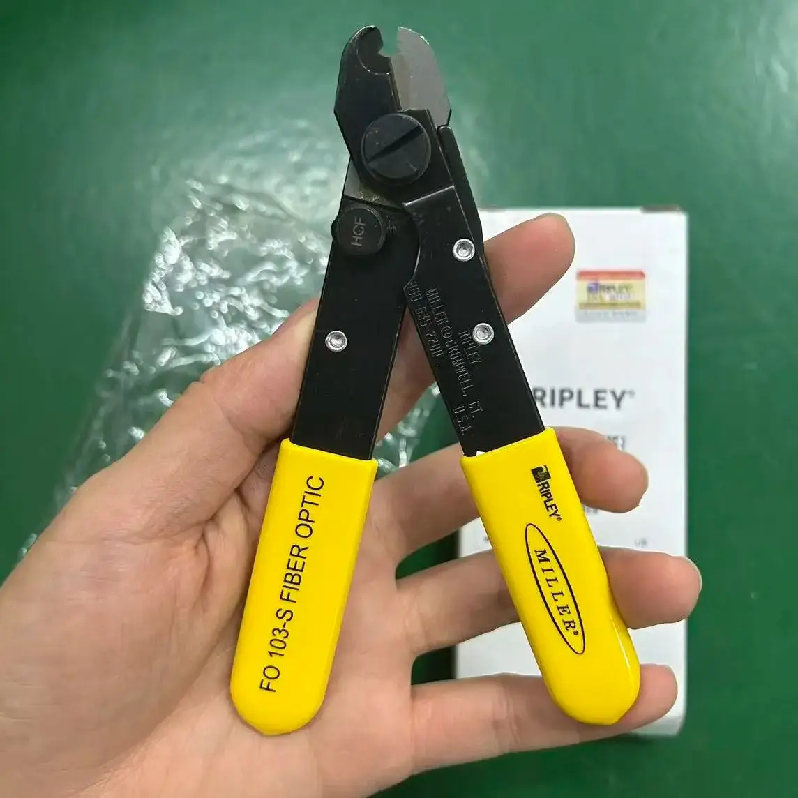 الأصلي ميلر FO103-S ثقب واحد الألياف البصرية المتعرية ميلر المشبك الألياف تجريد كماشة FO103-S ميلر متجرد الأسلاك #4