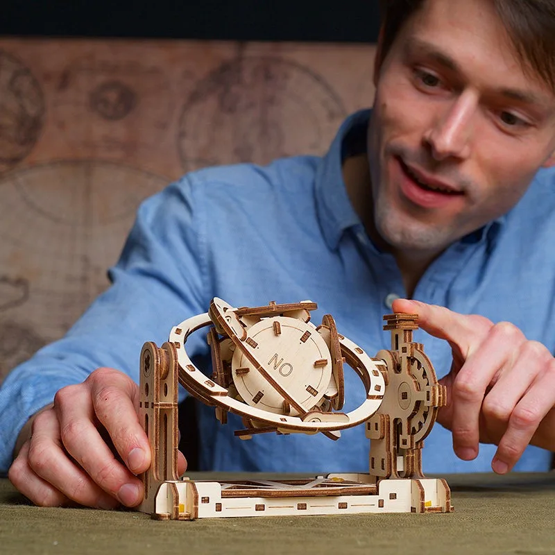 Random Number Generator Mechanical Model 3D Wooden Puzzle DIY Assembly Building Kit STEM Educational Toy Gift for Adults Teens