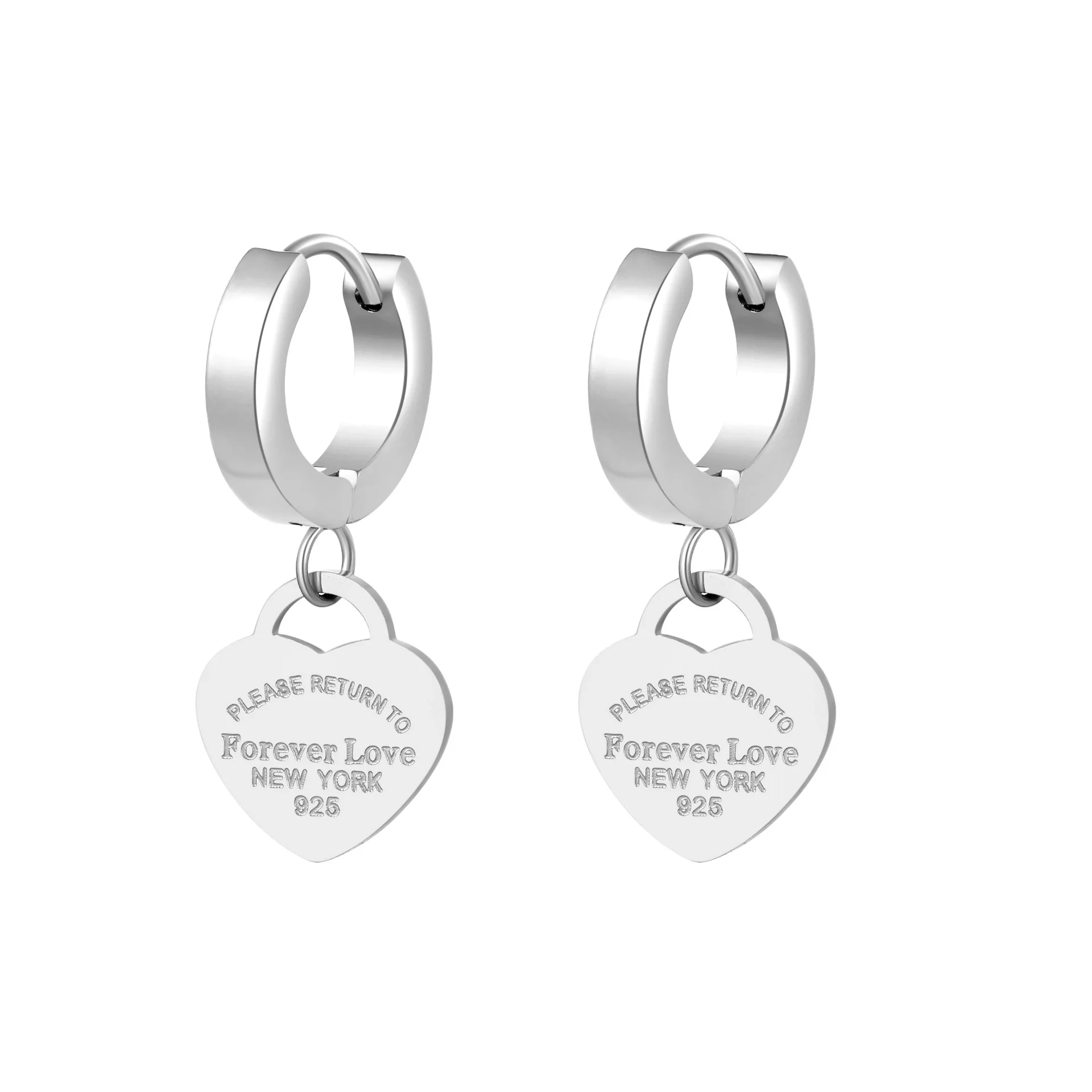 الأوروبية والأمريكية الفولاذ المقاوم للصدأ إلى الأبد الحب قلادة المرأة أزياء التيتانيوم الصلب الخوخ القلب الترقوة سلسلة قلادة