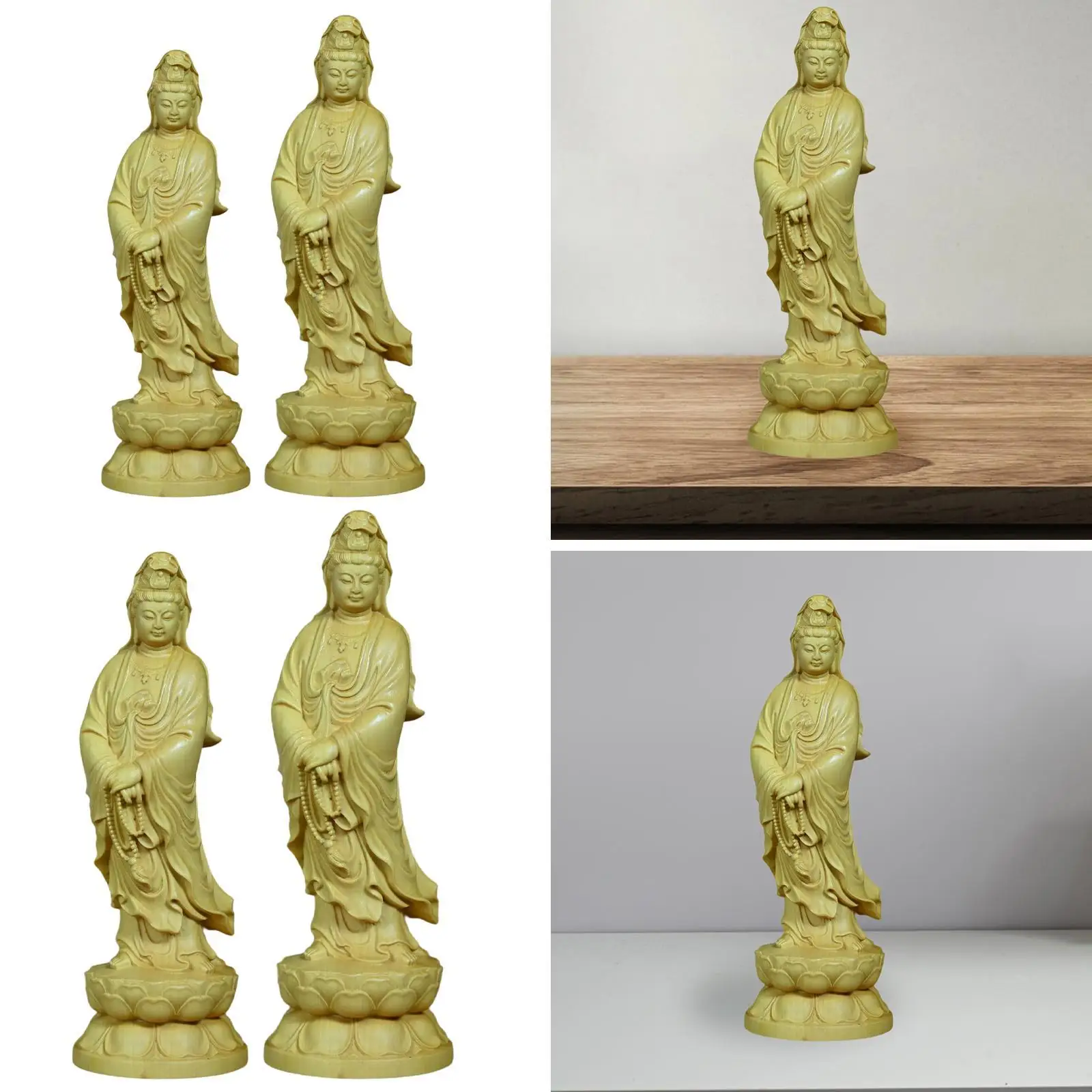 

Guanyin Statue Female Buddha Statue Centerpiece Collections Buddhist Decoration for Bedroom Entrance Balcony Fireplace Office