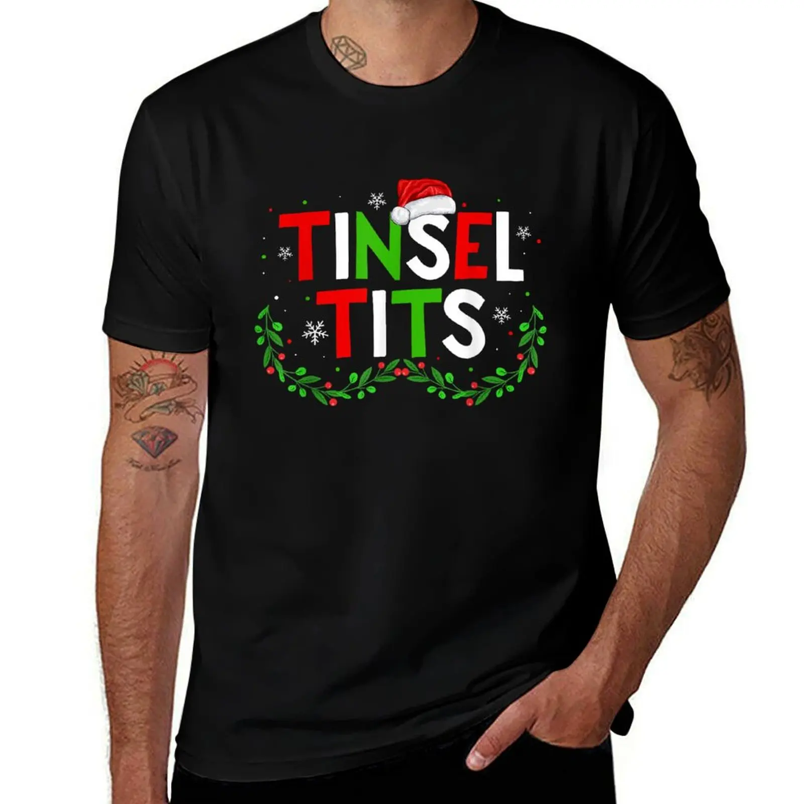 Jingle Balls Tinsel Tits Matching Chestnuts Christmas Couple T-Shirt quick drying anime t shirts mens graphic t-shirts anime