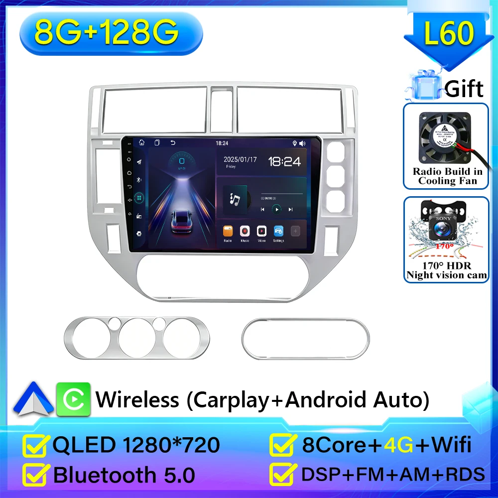 Android 16 Voor Ford Kuga MK1 2008-2012 Voor Ford C-MAX CMAX 2003-2010 Autoradio GPS 2 k Scherm Carplay 4G Wifi Stereo Video DSP BT