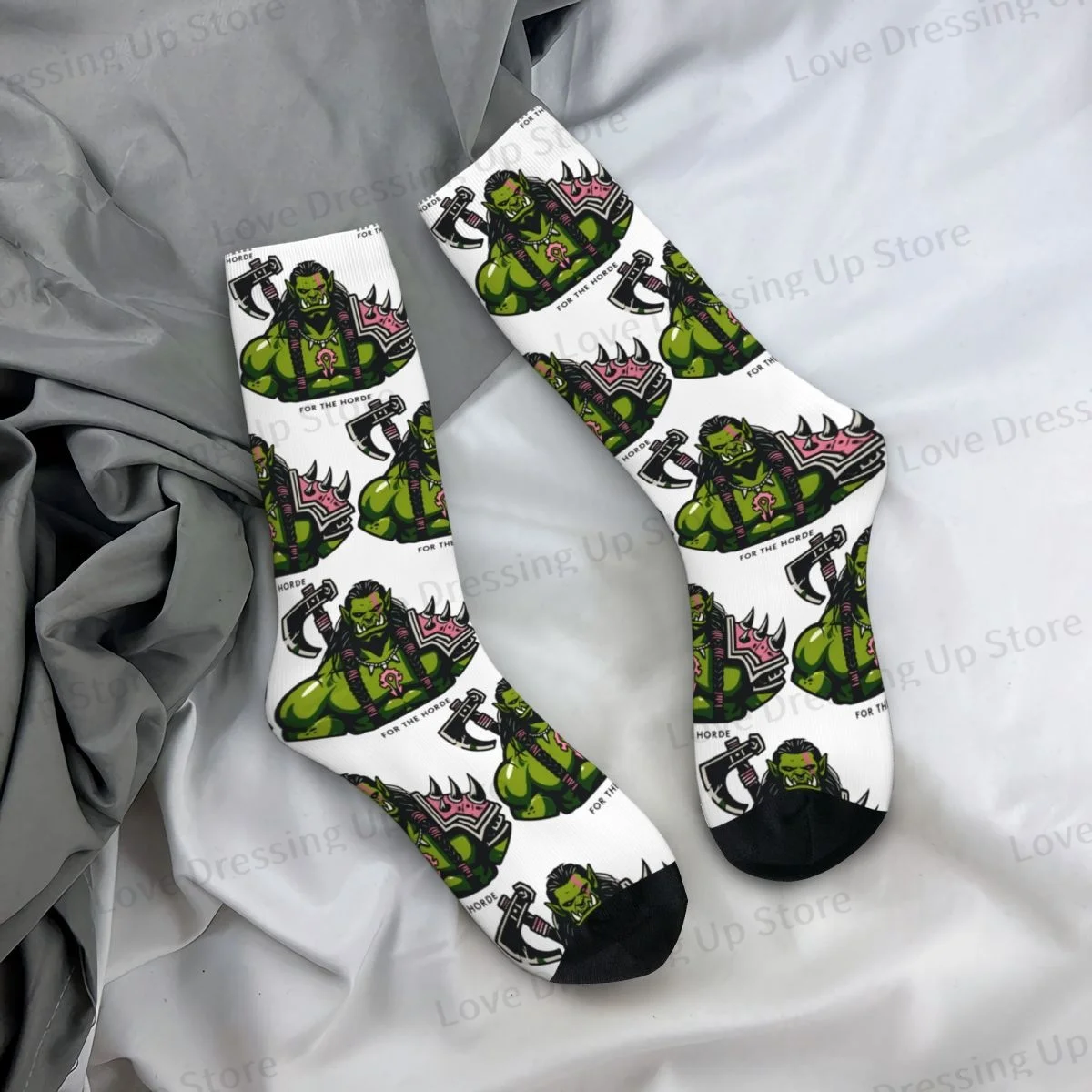 World of Warcraft WOW Game For The Horde Classic Unisex Winter Socks Hip Hop Happy Socks Street Style Crazy Sock