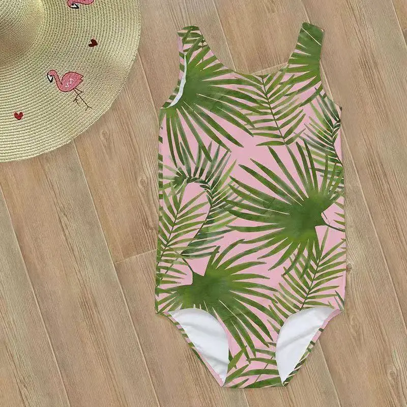 Summer children\'s swimsuit one-piece simple and convenient girls one-piece fruit animal printing cartoon cute