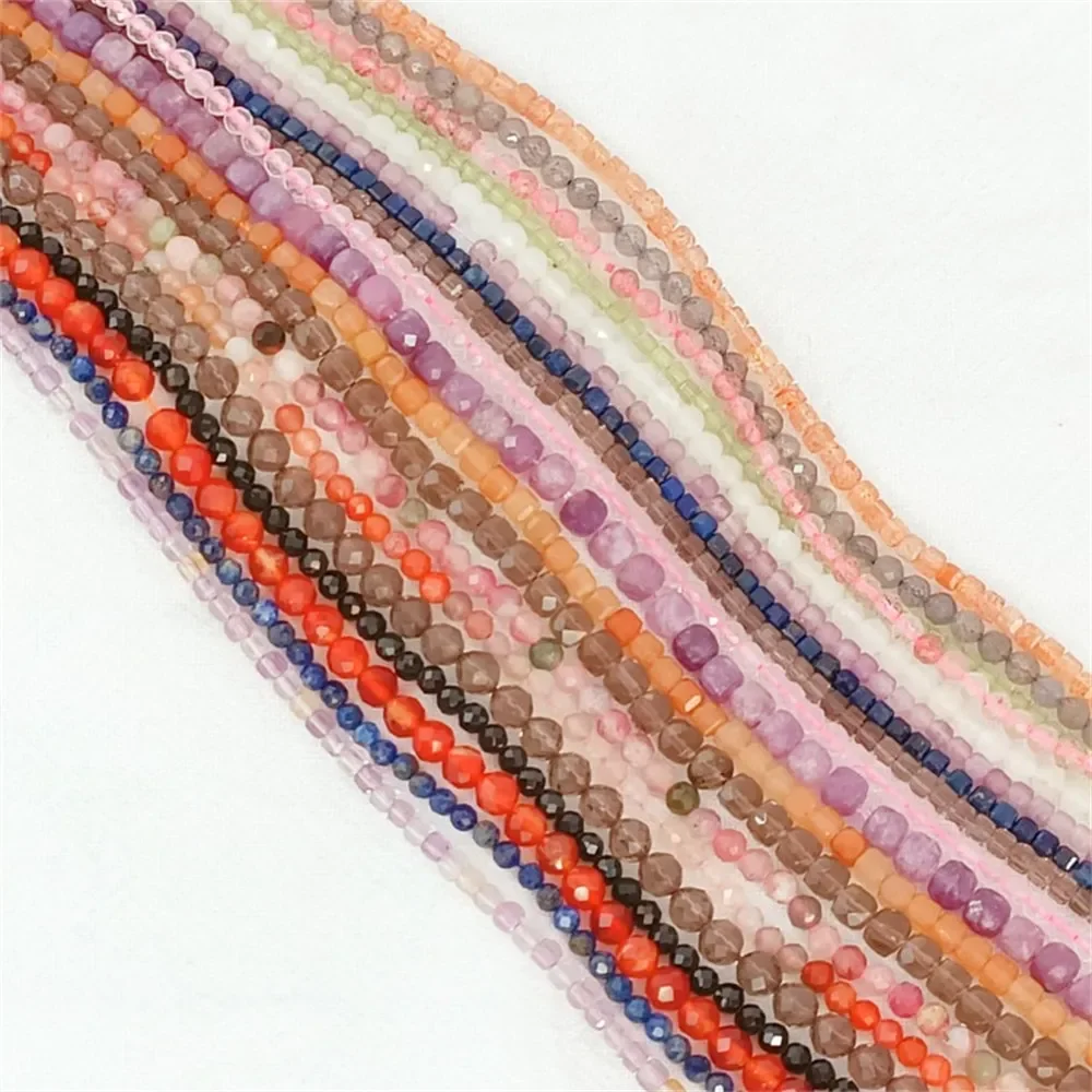 

Red Agate Lapis Lazuli Red Dongling Strawberry Crystal Cut Surface Round Beads Square Beads Bracelet Loose Beads Diy Materials