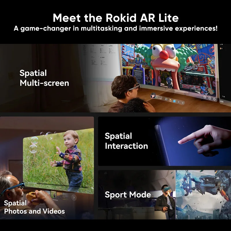 100% nieuwe Rokid Max 2 3D Smart AR-bril 120 Hz vernieuwingssnelheid ondersteunt AI volledige spraakbediening afstandssensor ondersteunt IMU HDCP