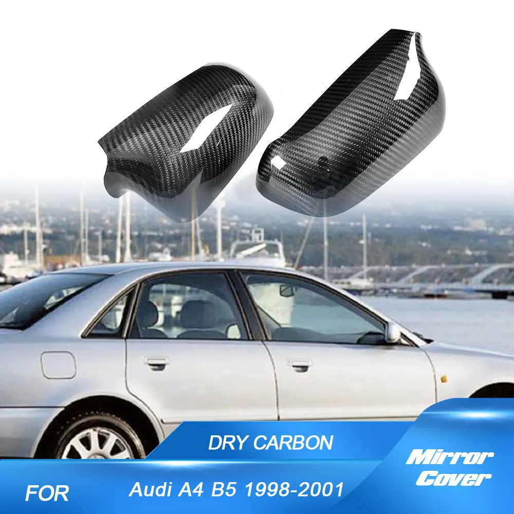 

Prepreg Dry Carbon Car Rearview Mirror Cover Cap for Audi A4 B5 1998-2001 Add on Side Mirror Caps Covers