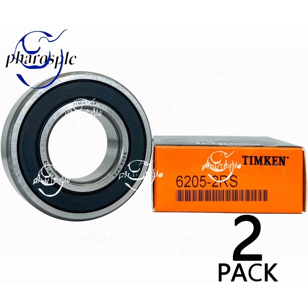 

2PACK TIMKEN 6205-2RS 25X52X15MM Double Rubber Seal Bearings