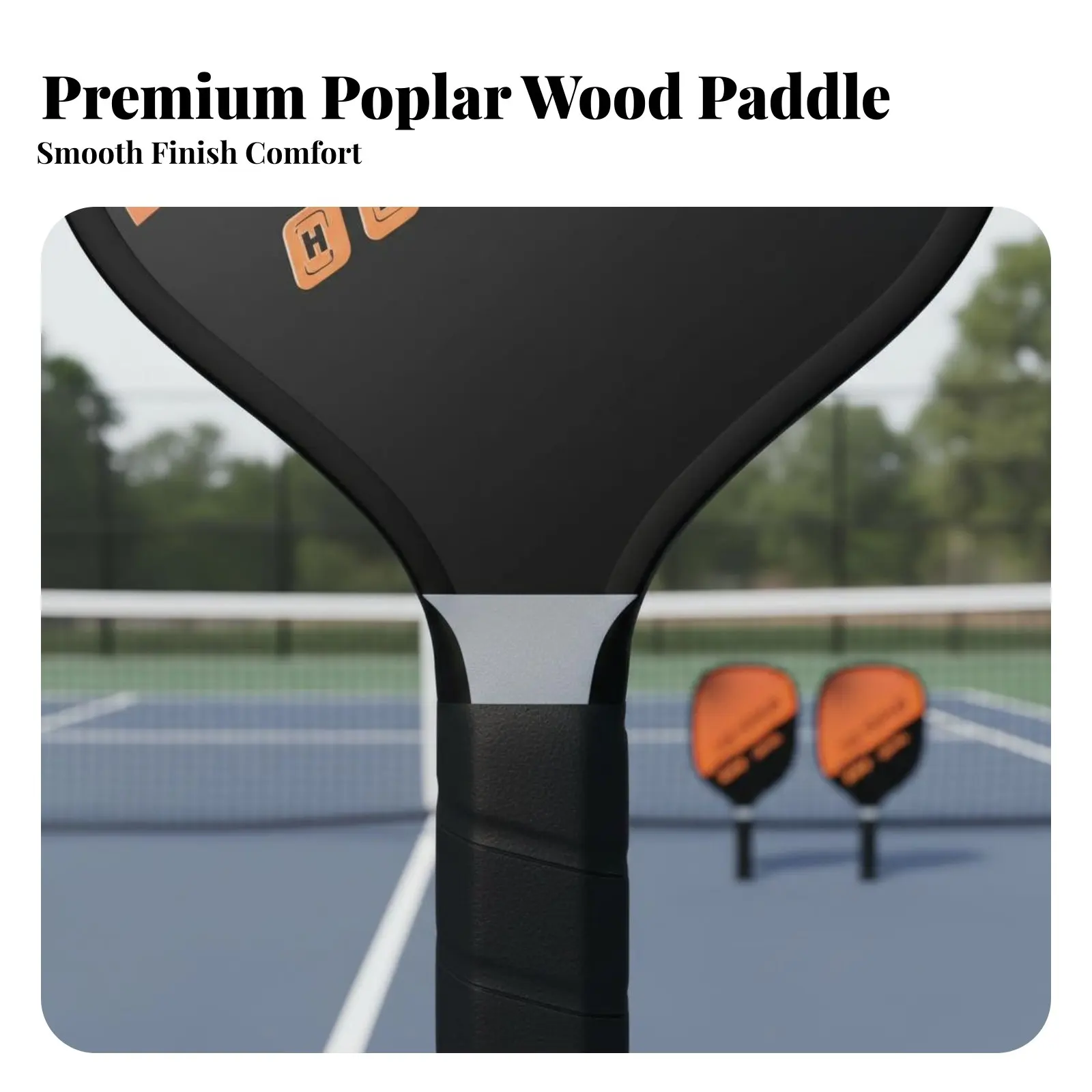 

Pickleball Paddle Set Non-Slip Grip Pickleball Racket and Sphere Set Sports Equipment Lightweight Sweat Absorbent for Beginners