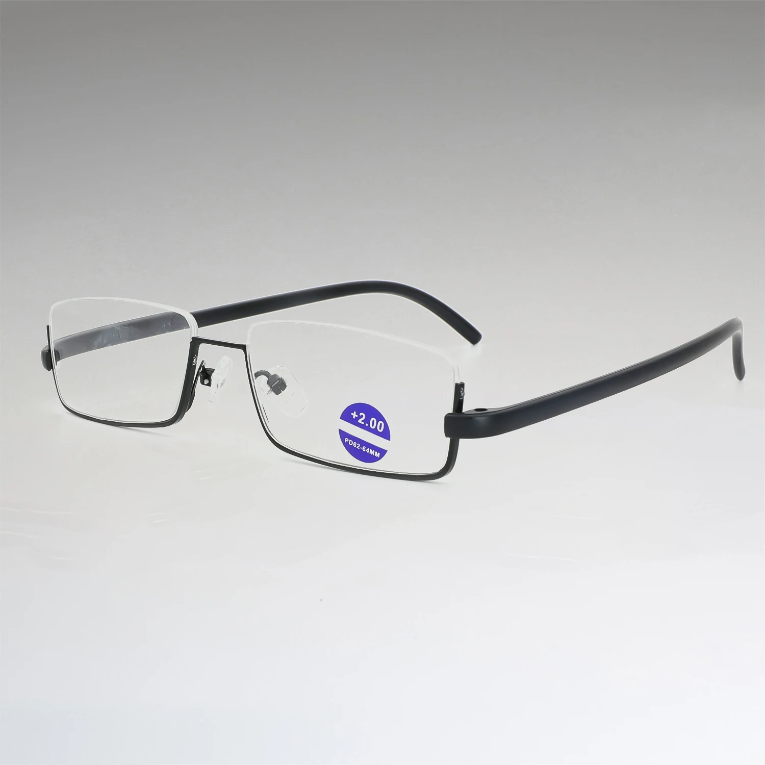 Fashion Reading Glasses Free Case As a Gift Ultra Narrow And Lightweight Semi-Rimless Design Metal Frame