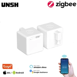 1/3Pcs Tuya Zigbee Smart Tpye-C Rechargeable Touch Fingerbot Plus Robot Button Pusher Arm Switch Support Alexa Google Home Alice