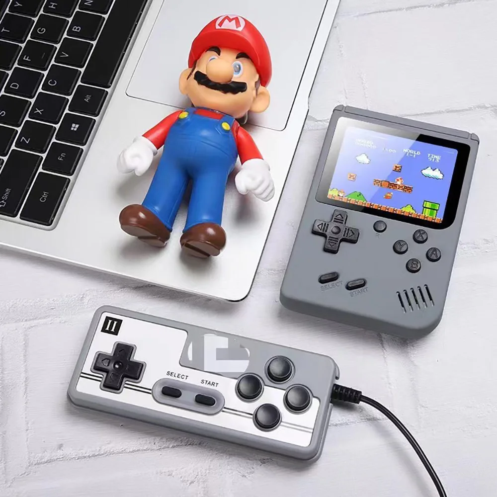 Mini Handheld Video Game Console 8 Bit  3.0 Inch Color LCD USB Output Kids Color Game Player Built in 800 Games