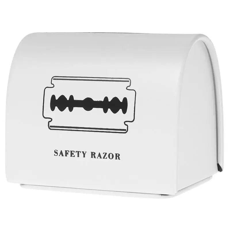 

Shaver Blade Disposal Box Blades Dispenser Razor Disposal Storage Case Salon Recycling Box Used Safety Storage Container Box