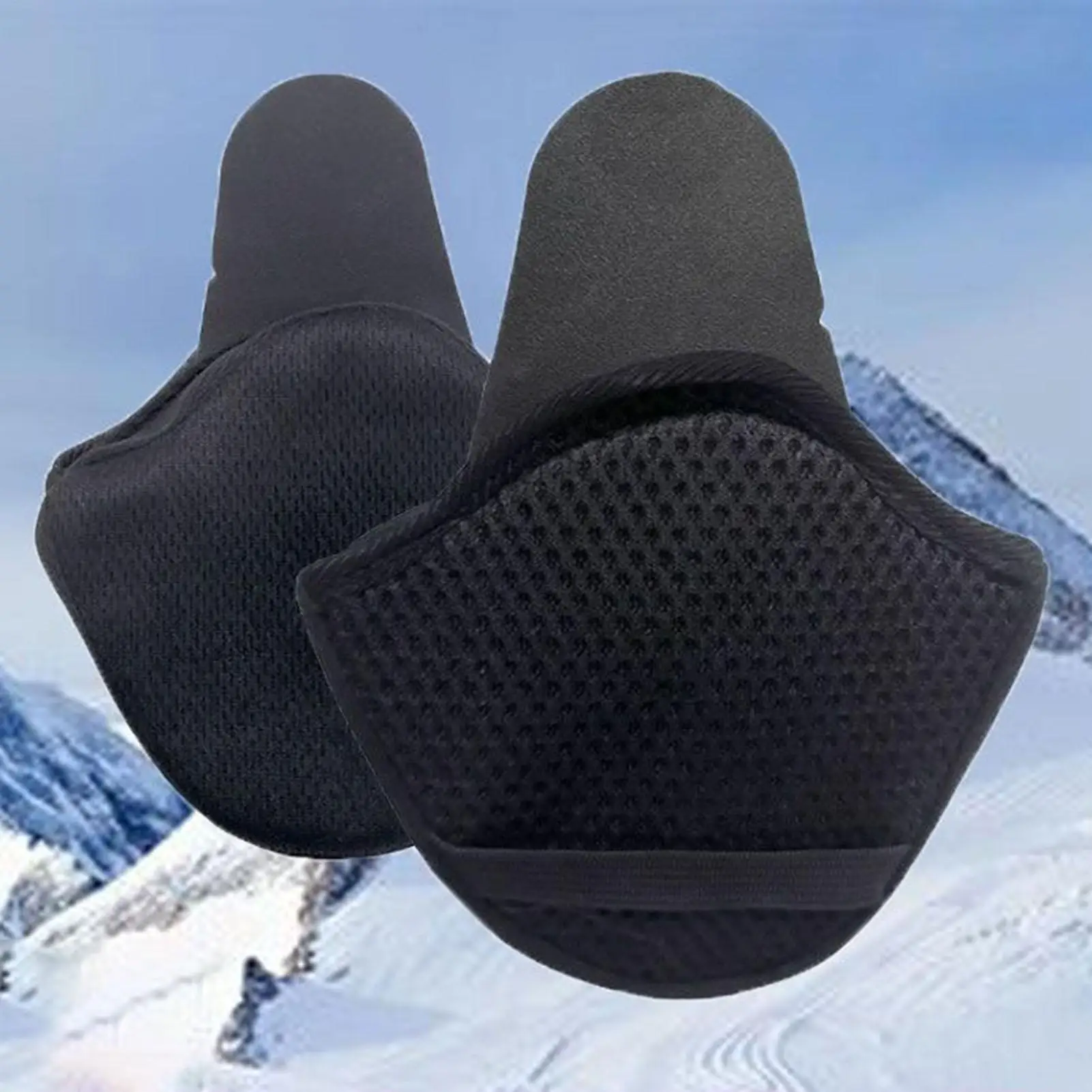 1 par de orejeras para casco de motocicleta, bloques de viento desmontables, orejeras para casco, duraderas, cálidas, a prueba de viento para invierno