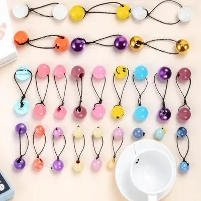 

24Pcs Hair Ropes Double Balls Elastic Ponytail Holders Accessories Eyecatching Design for All Occasions