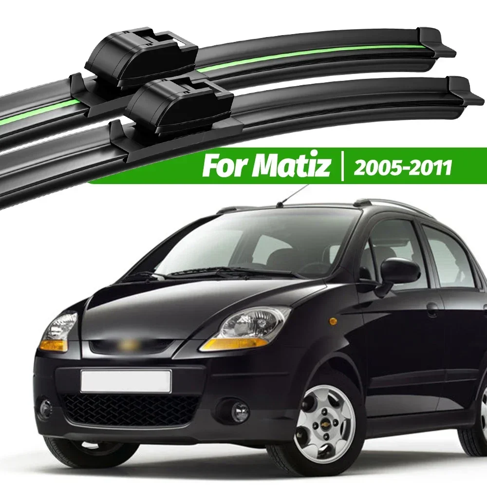 

For Chevrolet Matiz 2005-2011 2pcs Front Windshield Wiper Blades 2006 2007 2008 2009 2010 Windscreen Window Accessories