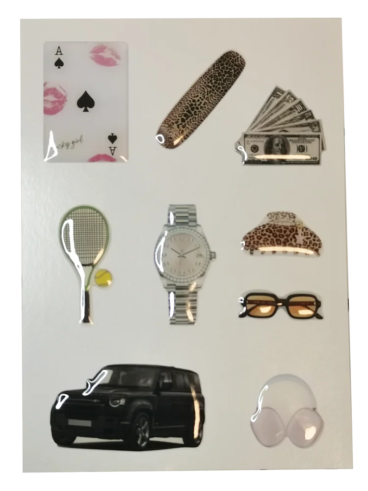 Sweet Decorative for Phone Case 3D Expoy Label DIY Decoration