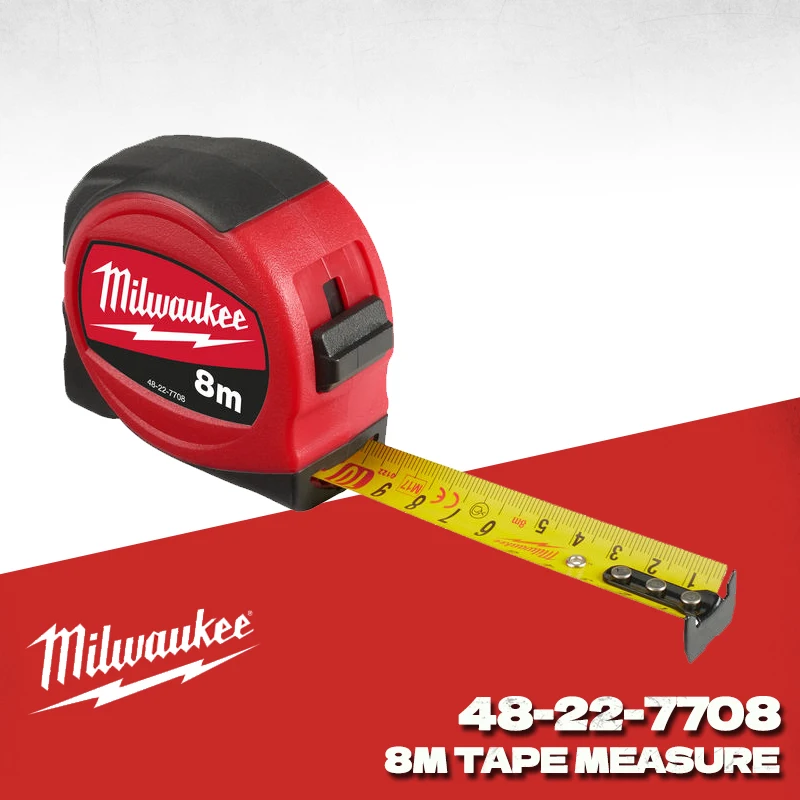 

MILWAUKEE 48-22-7708 8 м тонкая рулетка 48227708 Milwaukee ручные инструменты измерительные инструменты рулетка