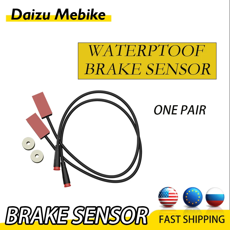 

One Pair 2 Pin Waterproof Brake Sensor Waterproof Connector Plug V/Disc Brake Electric Bike Accessories Brake Sensor