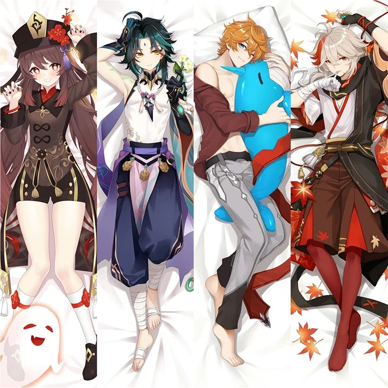 

28 Style Anime Genshin Impact Dakimakura Kaedehara Kazuha Hutao Xiao Cosplay Hugging Body Dakimakura Double-sided Pillowcase