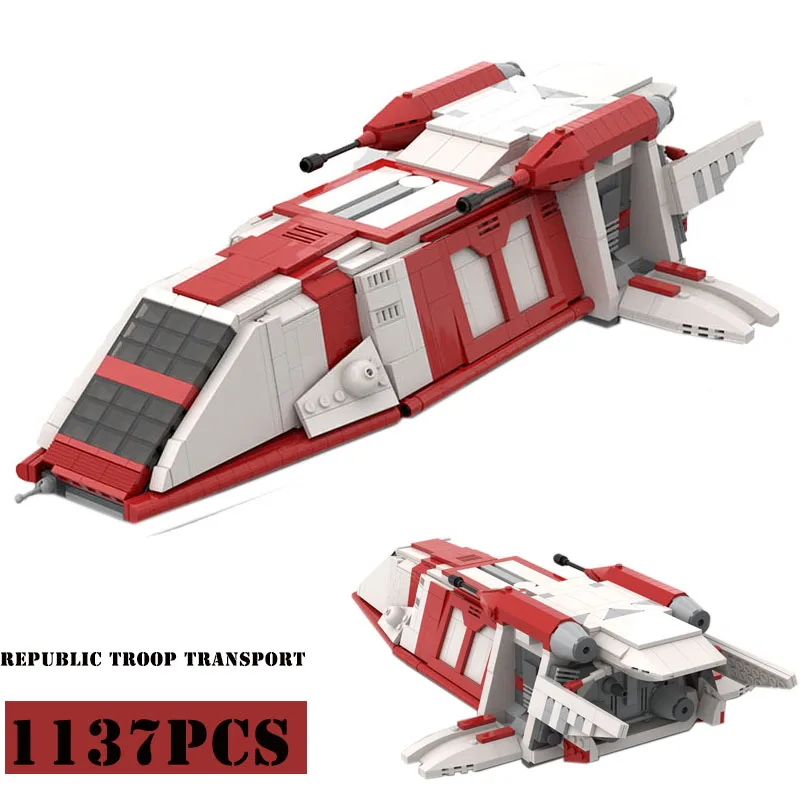 New Space Clone RTT Republic Troop Transport Carrier Airspeeder Spaceship Building Blocks Toys For Children Christmas gifts