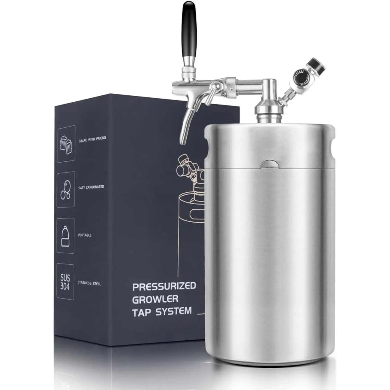 برميل صغير، نظام توزيع منزلي معزز، صنبور قابل للتعديل يحافظ على الكربون وfrh للبيرة والحرف اليدوية