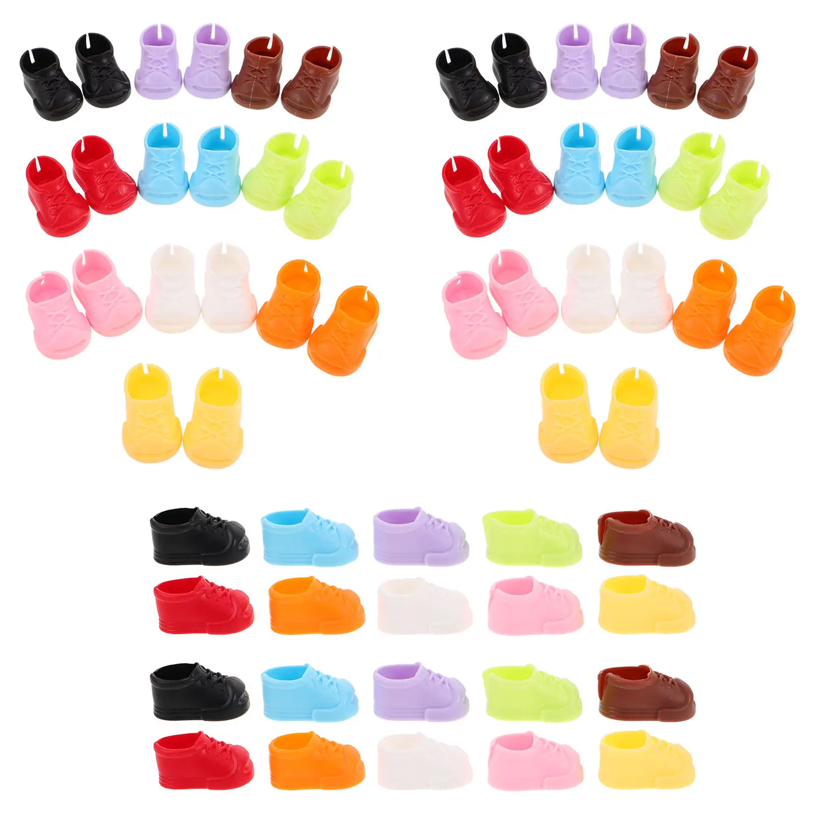 Zapatos en Miniatura de 17 cm/6.69 Pulgadas, Zapatillas Planas de Plástico para Casa de Muñecas, Accesorios de Juego, Zapatos Mini para BJD