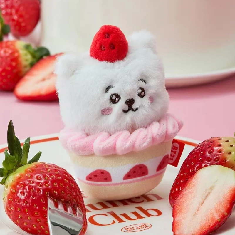 BT21 Doll Pendant Strawberry Cake Party Doll Fragrant Soft Sweet and Sour Strawberry Packaging Decoration Pendant Keychain - view 5